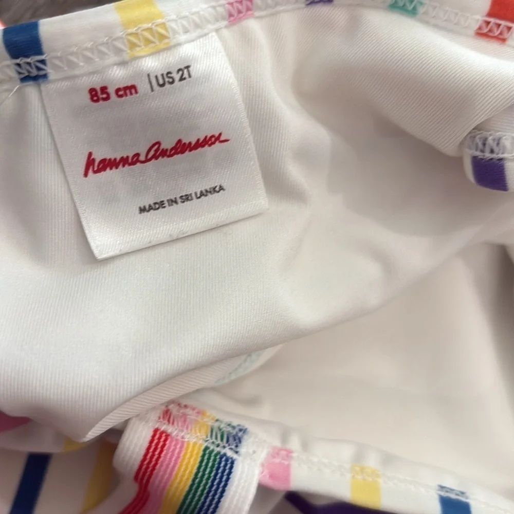 Hanna Andersson Rainbow Tankini Stripe Swimsuit 2t